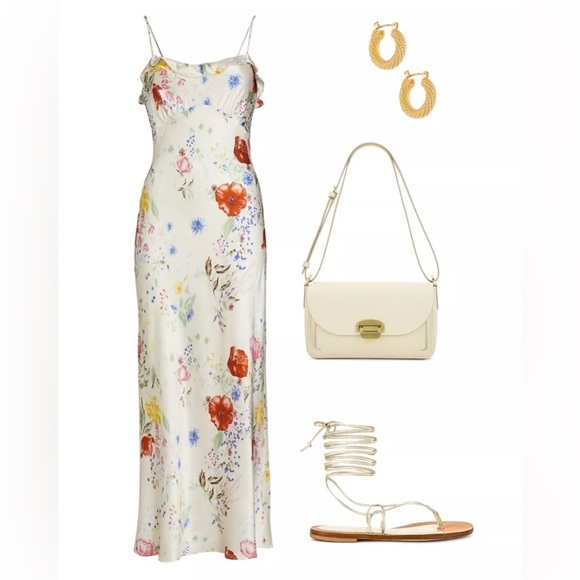 REFORMATION NWT Aribella Silk Dress in Etude L - Picture 6 of 14